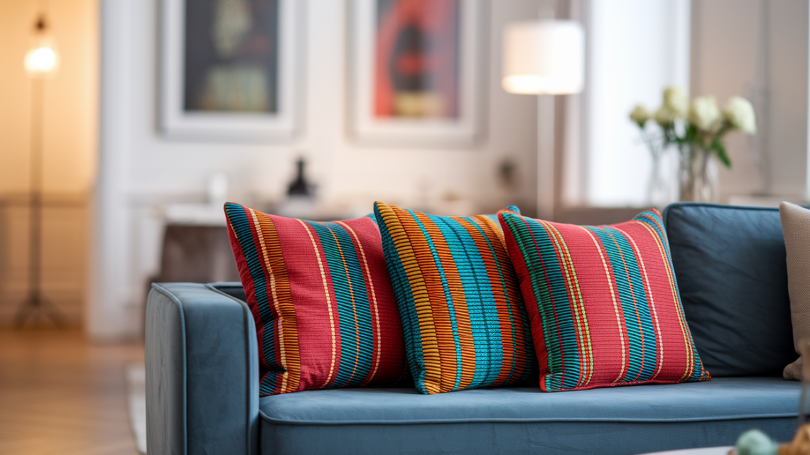 Tissus wax sénégalais : intégration subtile dans une déco cosy européenne