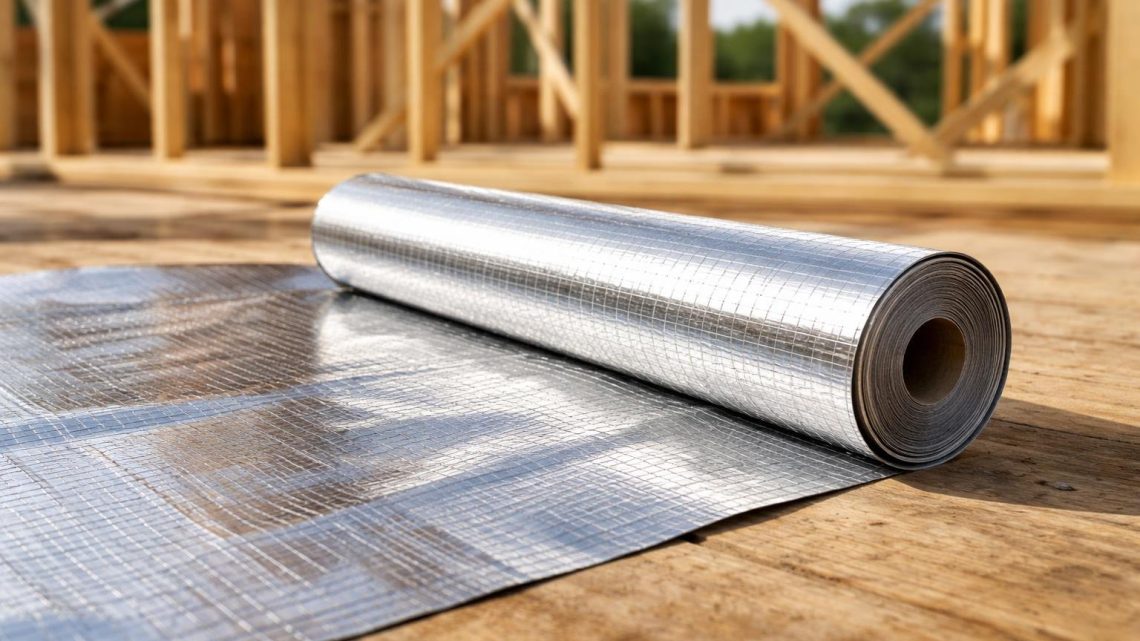 pare-vapeur-texture-reflechissante-chantier-bois