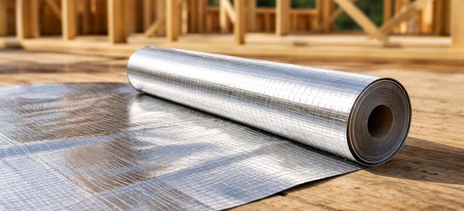 pare-vapeur-texture-reflechissante-chantier-bois